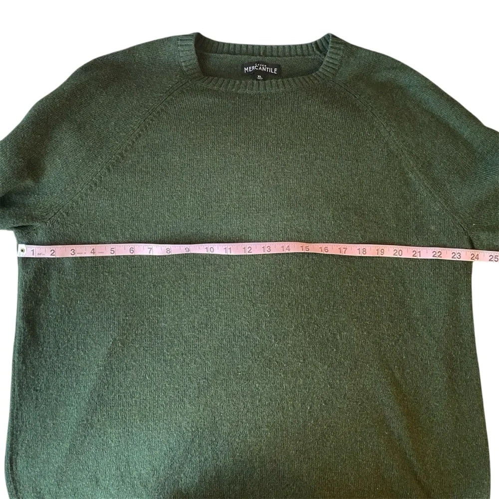 J.Crew Mercantile Men’s XL Lambswool Blend Crewneck Sweater Dark Green